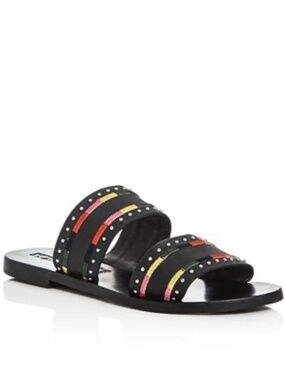 Sol Sana Pablo Embellished Slide Sandals Black Size 37